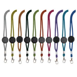 Treel Lanyard em poliéster com ajuste e mosquetão