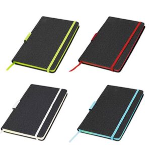 Exnote Bloco de notas A5 com capa em PU e porta-esferográfica