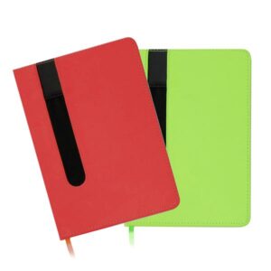 Lucky Bloco de notas A5, com capa em PU e porta-esferográfica