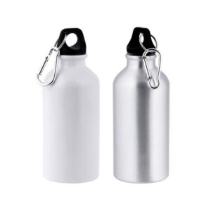 Ollaf Garrafa em alumínio, 400 ml para sublimação com mosquetão