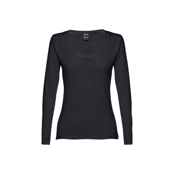 THC BUCHAREST WOMEN. T-shirt cintada de manga comprida para senhora em algodão