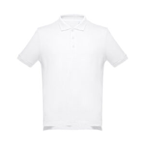 THC ADAM WH. Polo para homem de manga curta em algodão. Cor branca
