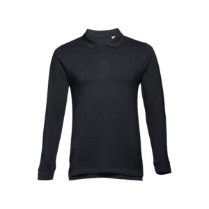 THC BERN. Polo de manga comprida para homem em algodão cardado