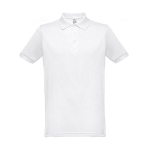 THC BERLIN WH. Polo de manga curta para homem. Cor branca