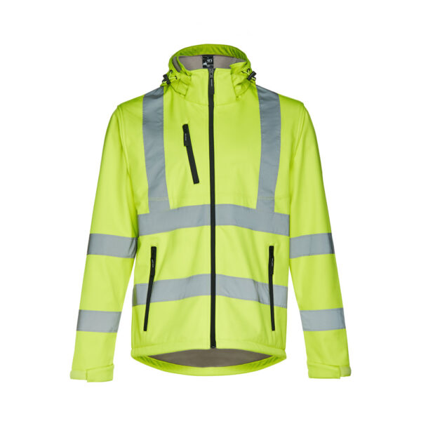 THC ZAGREB WORK. Casaco (unissexo) softshell de alta-visibilidade
