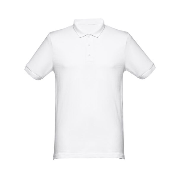 THC MONACO WH. Polo de manga curta para homem em algodão cardado