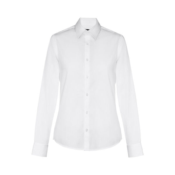 THC PARIS WOMEN WH. Camisa popelina de manga comprida para senhora. Cor branca