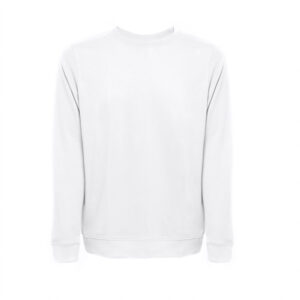 THC COLOMBO WH. Sweatshirt (unissexo) em felpa italiana sem carda. Cor branca