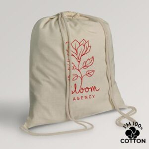 Backotton Saco mochila 100% algodão