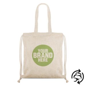 RecyPack Saco mochila em algodão reciclado