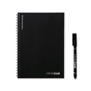 INFINITEBOOK PLAIN A5. "Infinitebook" com capa flexível e 15 páginas lisas estilo quadro branco