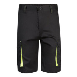 VL HEMERA. Bermudas stretch bicolor multibolsos (240g/m²), em algodão (46%), EME (38%) e poliéster (16%)