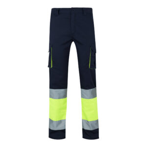 VL ZEUS LARGE. Calças stretch bicolor multibolsos (240g/m²), em algodão (46%), EME (38%) e poliéster (16%)
