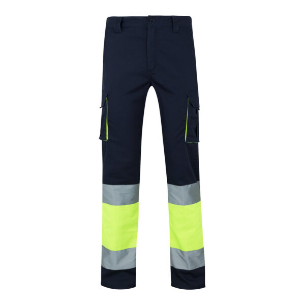 VL ZEUS LARGE. Calças stretch bicolor multibolsos (240g/m²), em algodão (46%), EME (38%) e poliéster (16%)