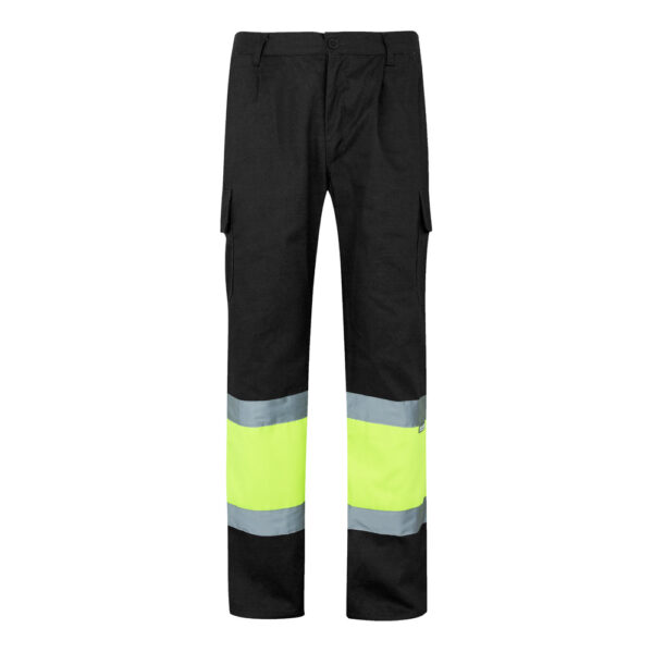 VL ATHENA. Calças bicolor em sarja (210g/m²), forradas, multibolsos, em algodão (20%) e poliéster (80%)