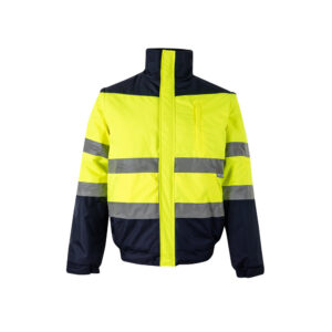 VL JUPITER LARGE. Casaco acolchoado bicolor (180g/m²) em poliéster (100%), com recobrimento de PU