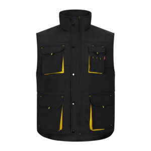 VL NERGAL. Colete acolchoado, bicolor multibolsos (120g/m²), em poliéster (100%)