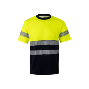 VL BASTET. T-shirt bicolor piqué (150g/m²), em algodão (55%) e poliéster (45%)