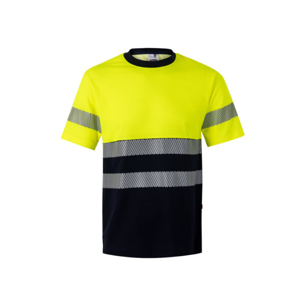 VL BASTET. T-shirt bicolor piqué (150g/m²), em algodão (55%) e poliéster (45%)