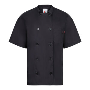 VL DURGA. Jaleca de cozinha de popelina (110g/m²) de manga curta, em algodão (35%) e poliéster (65%)