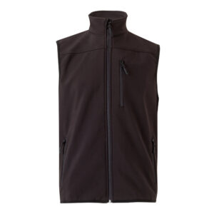VL VARUNA. Colete soft shell (280g/m²), com forro polar, em poliéster (94%) e elastano (6%)