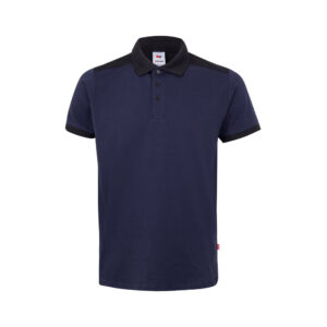 VL VELES. Polo piqué stretch bicolor (200g/m²) de manga curta, em poliéster (96%) e elastano (4%)