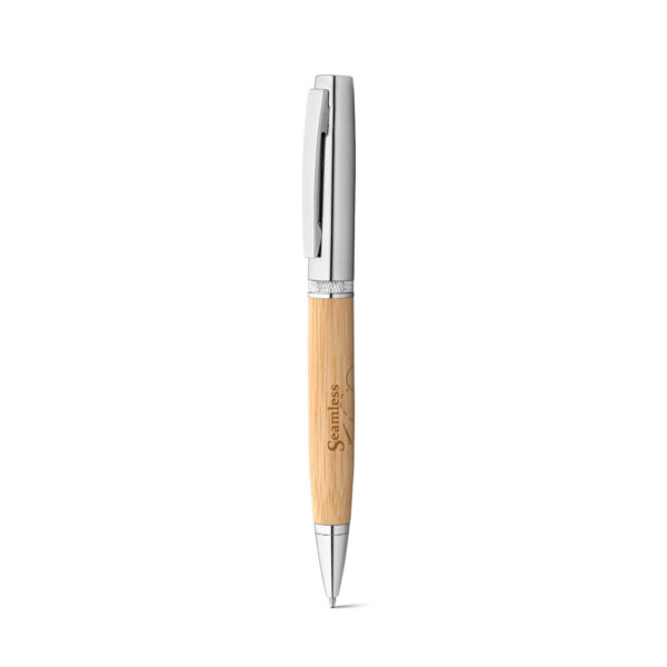 FUJI. Esferográfica em bambu e metal com estojo - Image 3
