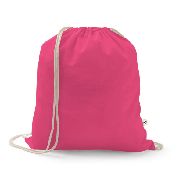 ISTANBUL. Saco tipo mochila em algodão reciclado (70%) e poliéster (30% rPET) (150 g/m²)