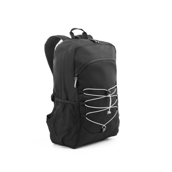 DELFOS BACKPACK. Mochila para computador portátil em poliéster reciclado 300D e poliéster reciclado 600D com elementos refletores