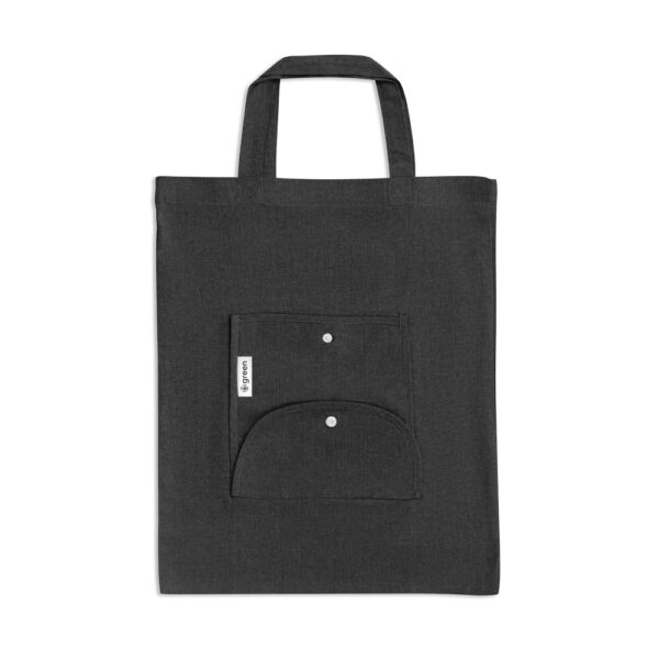 SIENA. Saco dobrável em algodão (50%), algodão reciclado (30%) e poliéster (20% rPET) (140 g/m²)