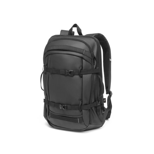 KAMPALA. Mochila para computador portátil em poliéster reciclado 900D de alta densidade, com revestimento resistente à água e forro em poliéster reciclado 210D 17'3"