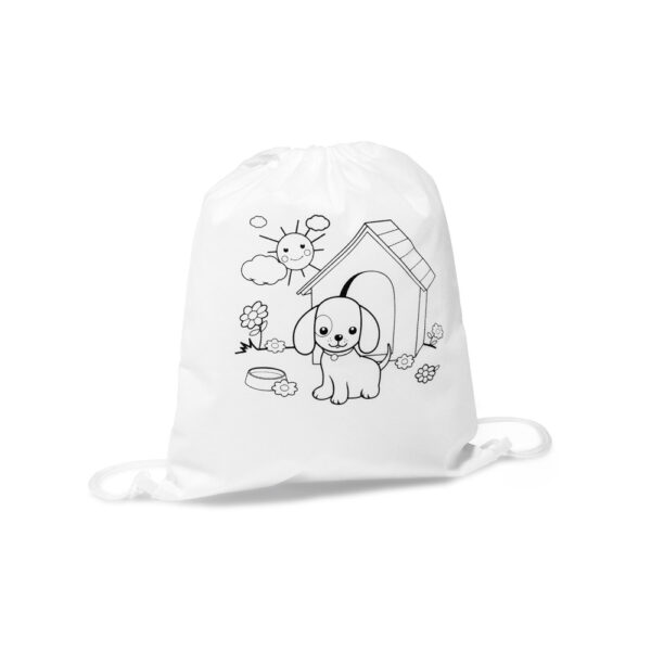 DRAWS. Saco tipo mochila em non-woven para colorir (80 g/m²)