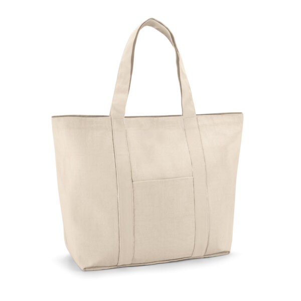 VILLE. Saco 100% algodão canvas com bolso frontal e interior (280 g/m²) - Image 3