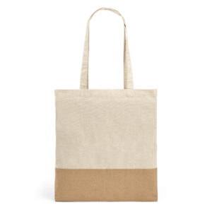 MERCAT. Saco 100% algodão (160 g/m²) com detalhes em imitação de juta