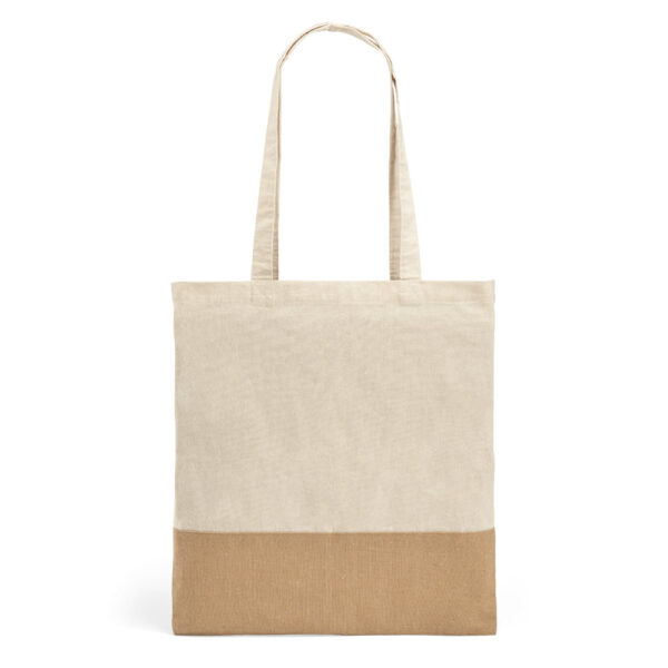 MERCAT. Saco 100% algodão (160 g/m²) com detalhes em imitação de juta