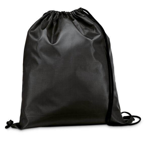 CARNABY. Saco tipo mochila em 210D com cordões em preto - Image 2