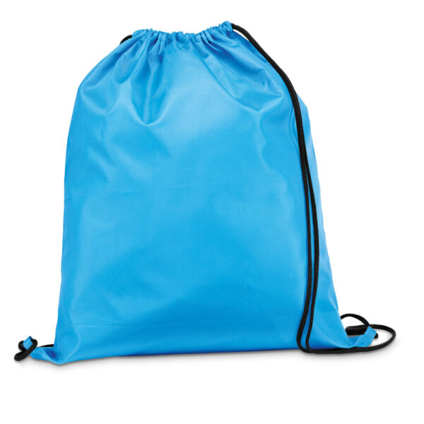 CARNABY. Saco tipo mochila em 210D com cordões em preto - Image 9