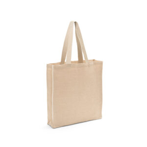PADOVA. Saco em juco (275 g/m²) com bolso interior em 100% algodão (120 g/m²)