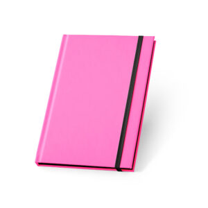 WATTERS. Bloco de notas A5 em PU fluorescente com folhas pautadas