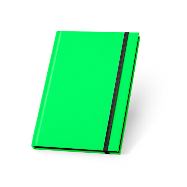 WATTERS. Bloco de notas A5 em PU fluorescente com folhas pautadas - Image 3