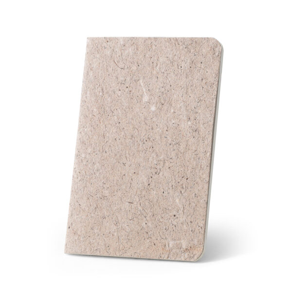 TEAPAD SOFT. Bloco de notas A6 com capa flexível fabricada a partir de restos de folhas de chá (65%)