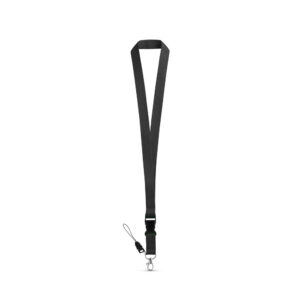 ANQUETIL. Lanyard em poliéster com mosquetão em metal
