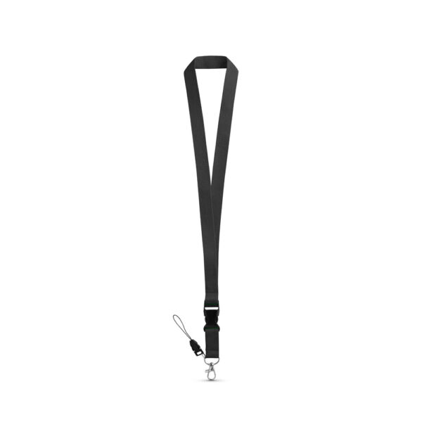 ANQUETIL. Lanyard em poliéster com mosquetão em metal
