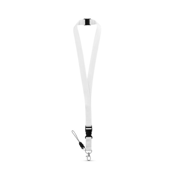 MURRAY. Lanyard em poliéster com mosquetão em meta - Image 4