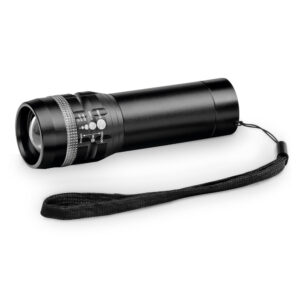 ZOOMIN. Lanterna em alumínio com função zoom com 3 modos de luz