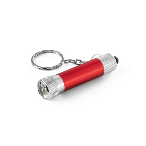 RE-LERGAN. Porta-chaves em alumínio (92% reciclado) com lanterna de 3 luzes LEDs - Image 2