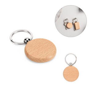 STEWIE ROUND. Porta-chaves redondo em madeira de faia