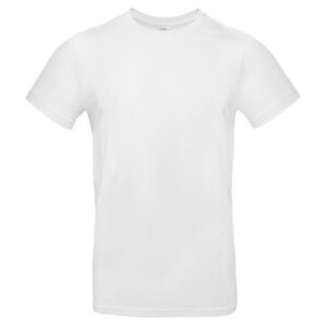 #E190 T-shirt B&C #E190, tam. grande branco - 100% Algodão (investindo em Better Cotton)