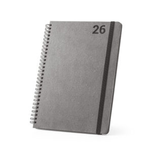 SIMMEL B5. Agenda B5, com argolas, em pele (58% reciclada)