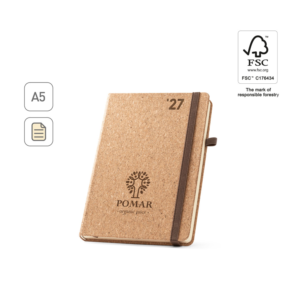 POMAR A5. Agenda em cortiça